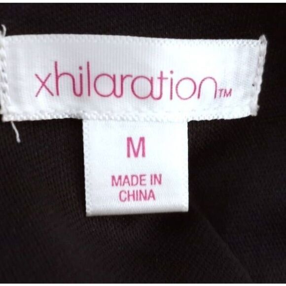 XHILARATION BLACK & PINK FLORAL COLD SHOULDER ROMPER SZ.M NWT. - Picture 9 of 9